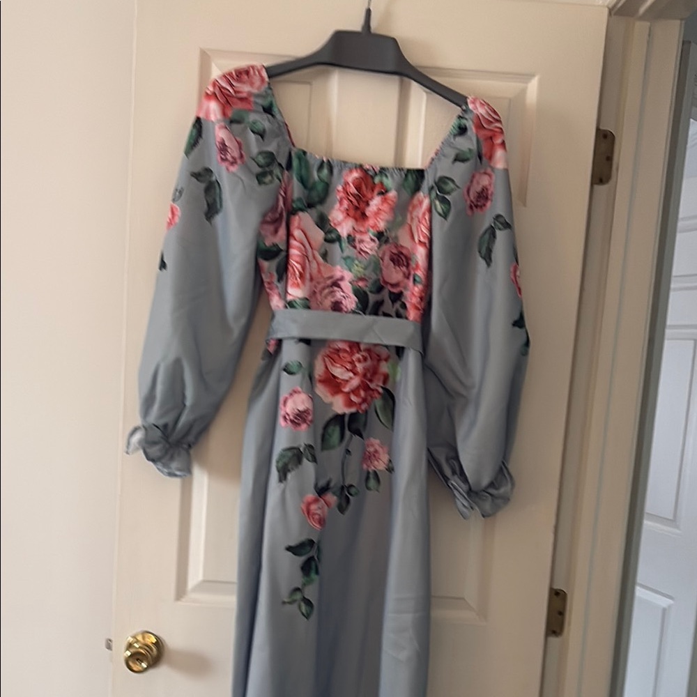 Floral Blue Dress